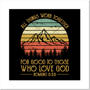 Vintage Christian All Things Work Together For Good To Those Who Love God Posters and Art